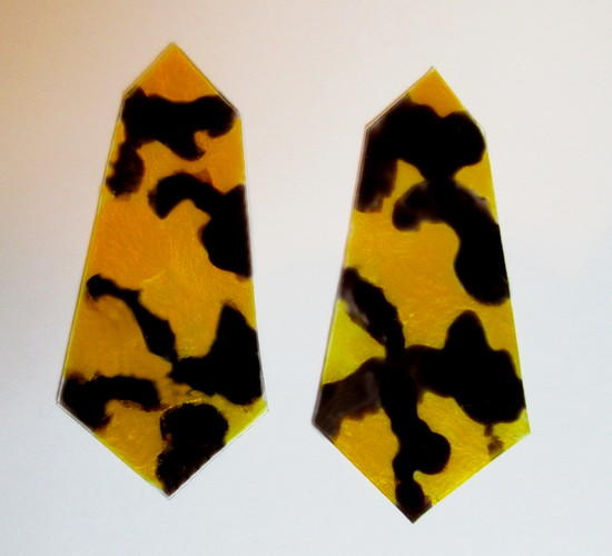 Faux Tortoise Shell Nail Polish Earrings Faux Tortoise Shell Nail Polish Earrings