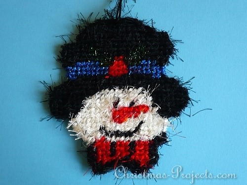 Plastic Canvas Snowman Ornament Plastic Canvas Snowman Ornament