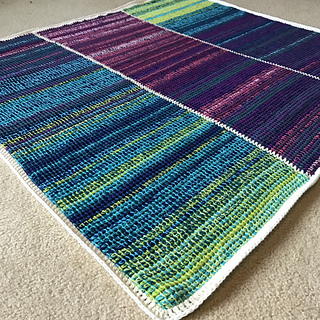 Image shows the Tunisian Temperature Blanket from Nona Davenport from Ravelry. Image shows the Tunisian Temperature Blanket from Nona Davenport from Ravelry.