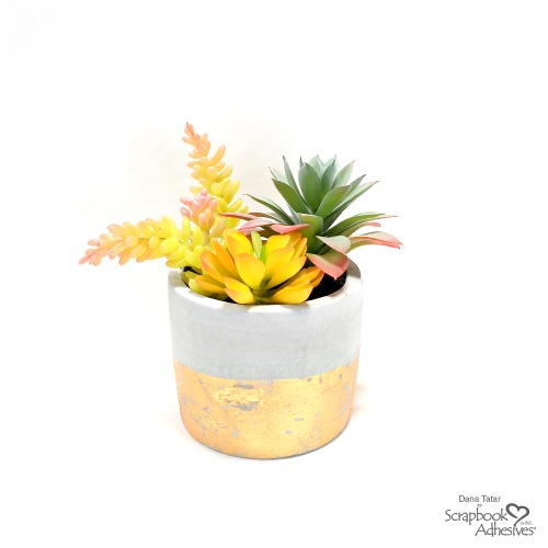 DIY Faux Gold Leaf Succulent Planter DIY Faux Gold Leaf Succulent Planter