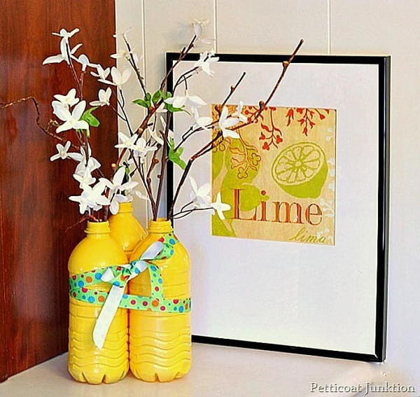 Recycled Water Bottle Vases Recycled Water Bottle Vases