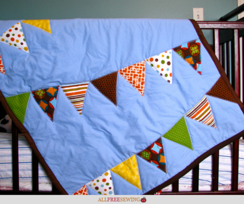 Brilliant Bunting Easy Baby Quilt Tutorial