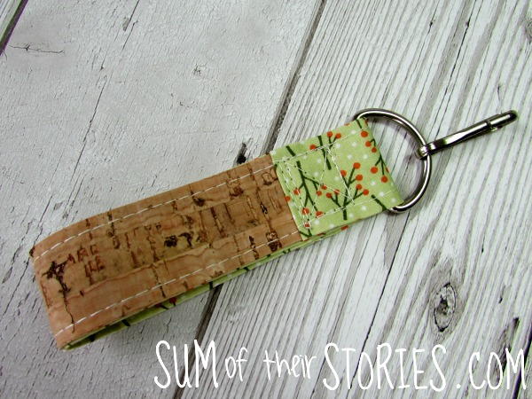 Cork and Fabric Keyring Cork and Fabric Keyring