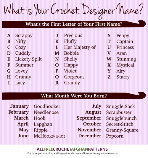 What Is Your Crochet Designer Name What Is Your Crochet Designer Name
