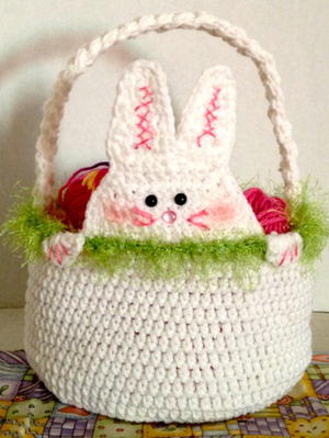Easter Crochet Peek a Boo Rabbit Basket