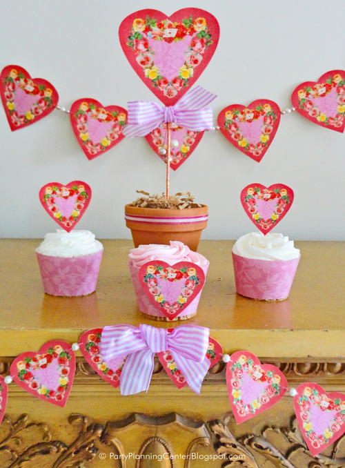 Printable Vintage Valentine Hearts Printable Vintage Valentine Hearts