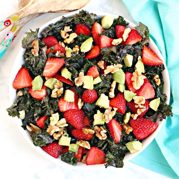 Strawberry Avocado Kale Salad Strawberry Avocado Kale Salad