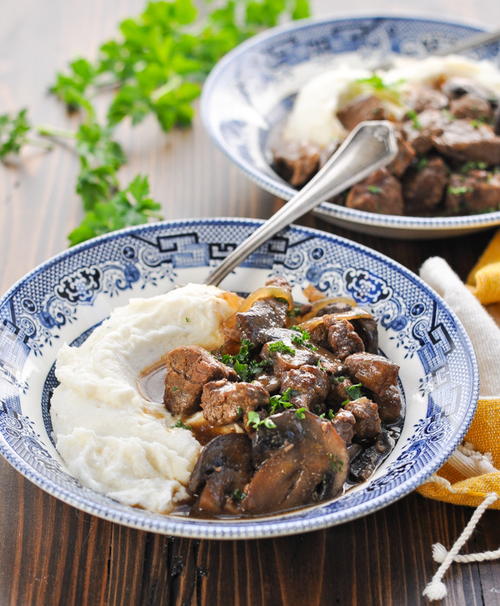 Beef Tips with Mushroom Gravy Beef Tips with Mushroom Gravy