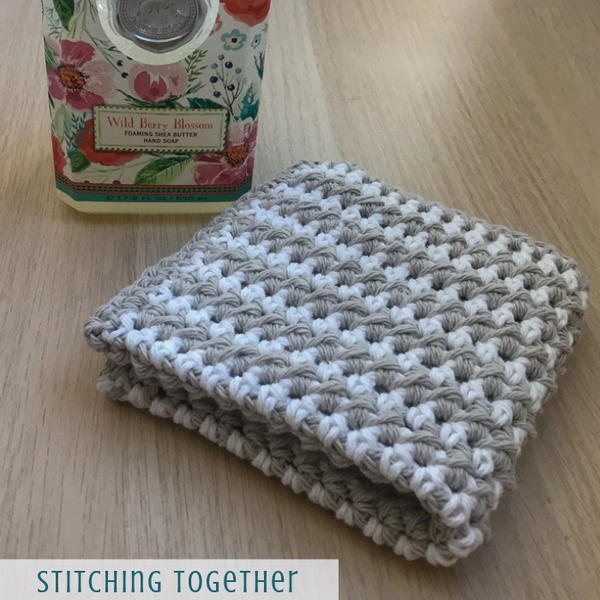 Striped HDC Dishcloth Striped HDC Dishcloth