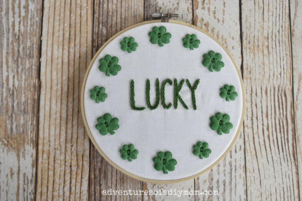 Easy St Patricks Day Embroidery Easy St. Patrick's Day Embroidery