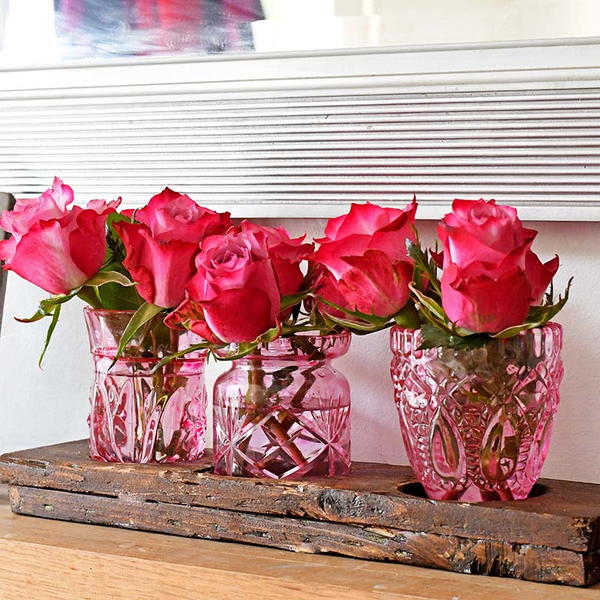 Colored Glass Bud Vases Colored Glass Bud Vases