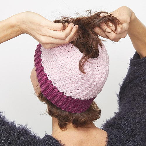 Pretty Pink Messy Bun Hat Crochet Pattern Pretty Pink Messy Bun Hat Crochet Pattern
