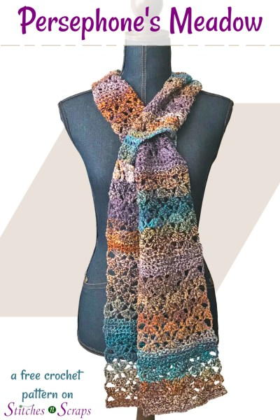 Persephone’s Meadow Keyhole Scarf Crochet Pattern Persephone’s Meadow Keyhole Scarf Crochet Pattern
