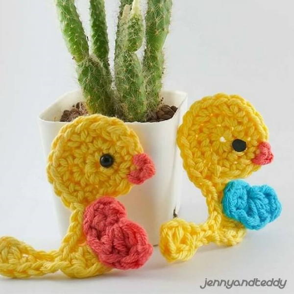 Easy Duckling Crochet Applique Easy Duckling Crochet Applique