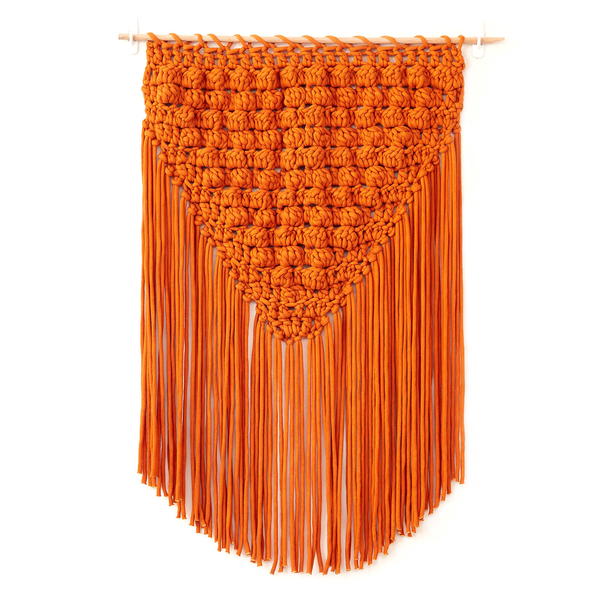 Bernat Popping Fringe Crochet Wall Hanging Pattern Bernat Popping Fringe Crochet Wall Hanging Pattern