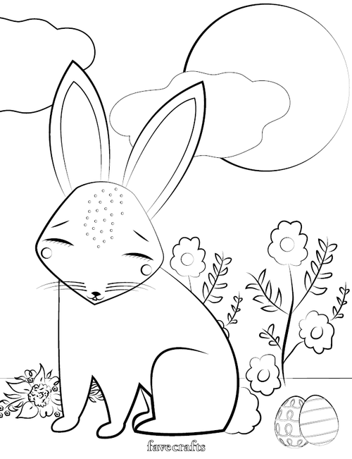 Free Printable Easter Bunny Coloring Page Free Printable Easter Bunny Coloring Page
