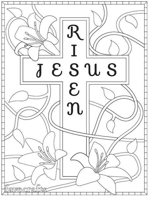 Jesus Is Risen Coloring Page