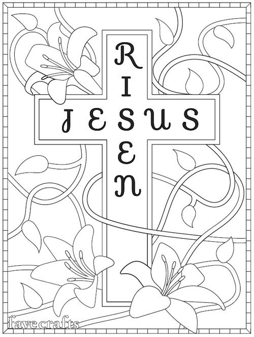 Jesus Is Risen Coloring Page Jesus Is Risen Coloring Page