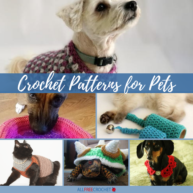 17+ Crochet Patterns For Pets | AllFreeCrochet.com
