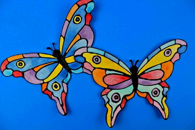 Faux Stained-Glass Butterfly Craft