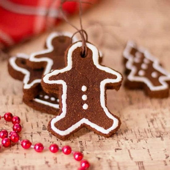 Non-Edible "Gingerbread" Cinnamon Ornaments 