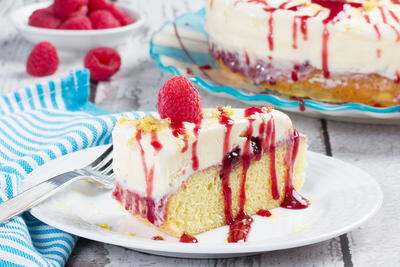 Frozen Lemon Raspberry Cake