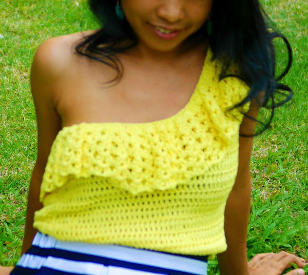 One Shoulder Ruffle Top One Shoulder Ruffle Top