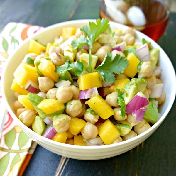 Chickpea Avocado Salad with Mango