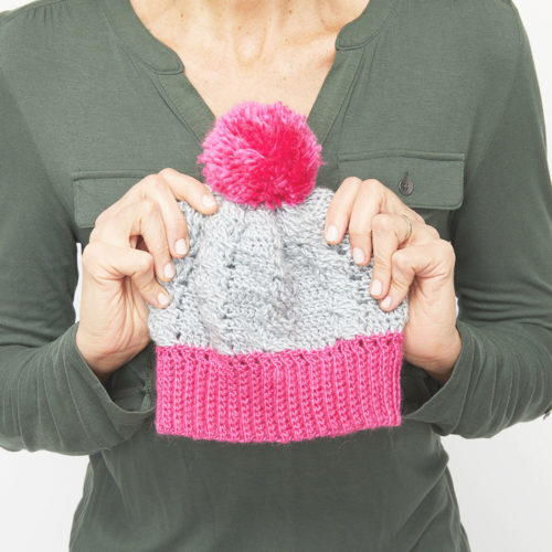 Pink Pom Cable Beanie Crochet Pattern Pink Pom Cable Beanie Crochet Pattern