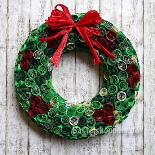 Quilled Paper Christmas Wreath Quilled Paper Christmas Wreath