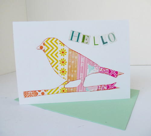 Washi Tape Bird Card Washi Tape Bird Card