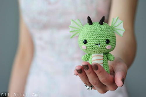 Cutesy Green Dragon Amigurumi