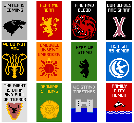 GoT CAL House Sigil Blankets GoT CAL House Sigil Blankets