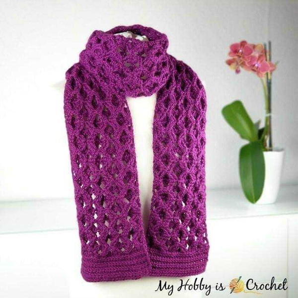 Reversible Honeycomb Scarf Reversible Honeycomb Scarf