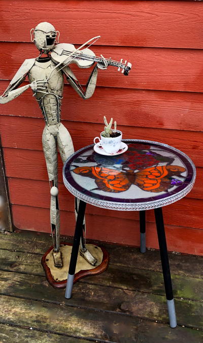 Fabulous Faux Stained-Glass Table