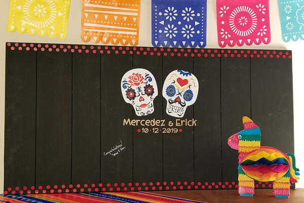 Day of the Dead Wedding Guest Book Alternative Wall Art Day of the Dead Wedding Guest Book Alternative Wall Art