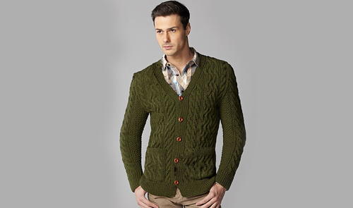 Mens Irish Knit Cardigan Men’s Irish Knit Cardigan