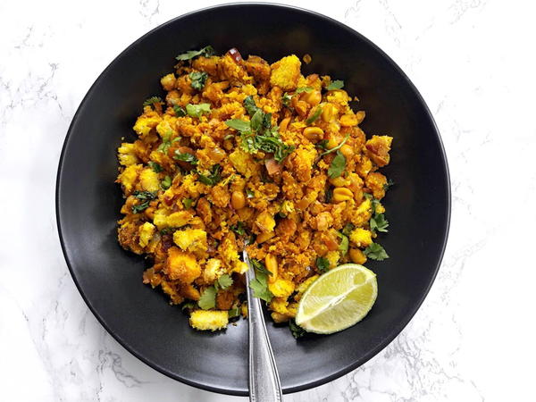 Bread Upma -Indian Spiced Bread Nuggets Bread Upma -Indian Spiced Bread Nuggets