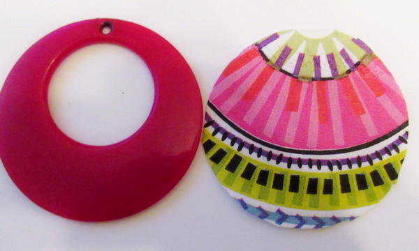 Decoupaged Napkin Earring Update Decoupaged Napkin Earring Update