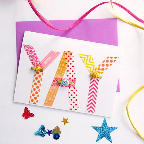 Washi Tape YAY Greeting Card Washi Tape YAY Greeting Card