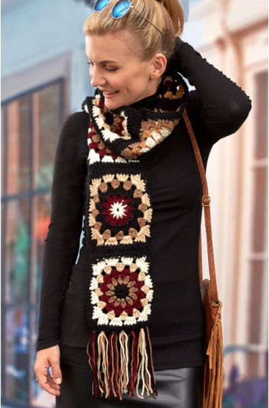 Granny Square Scarf Pattern Granny Square Scarf Pattern