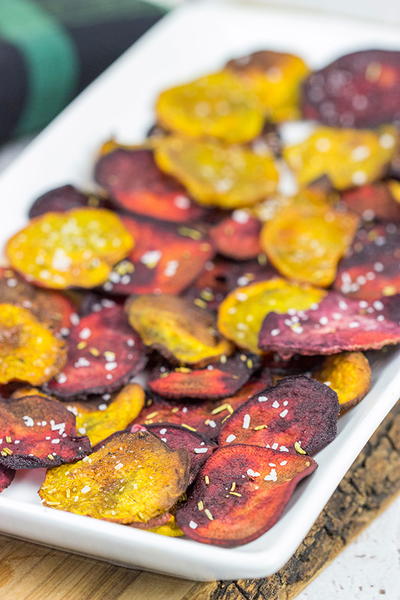 Baked Beet Chips Baked Beet Chips
