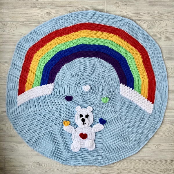 Love Bear Rainbow Baby Blanket Love Bear Rainbow Baby Blanket