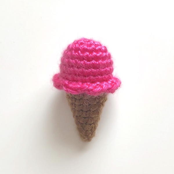 Tiny Ice Cream Cone Amigurumi Dessert Food Tiny Ice Cream Cone Amigurumi Dessert Food
