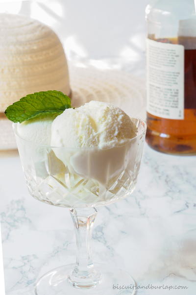 Mint Julep Ice Cream with Bourbon Sauce Mint Julep Ice Cream with Bourbon Sauce