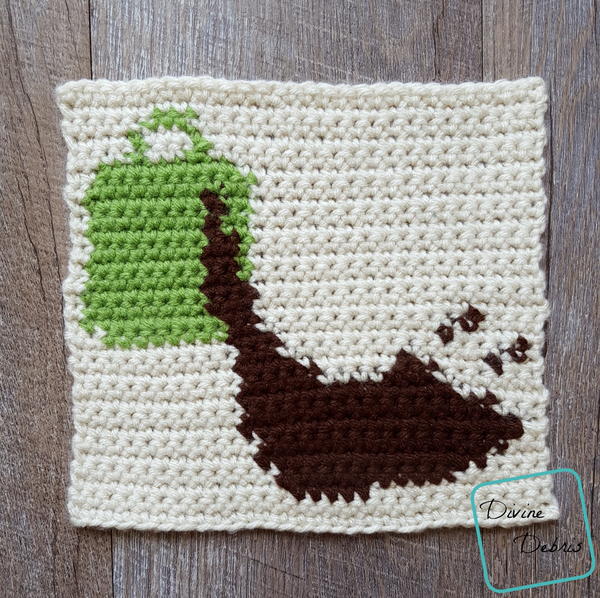 8 Tapestry Spilled Coffee Afghan Square 8″ Tapestry Spilled Coffee Afghan Square