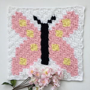 Butterfly Afghan Blanket Square