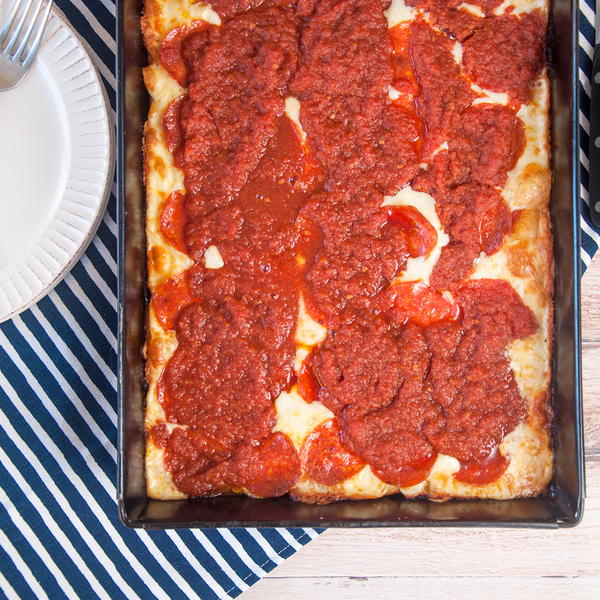 Classic Detroit Style Deep Dish Pizza Classic Detroit Style Deep Dish Pizza