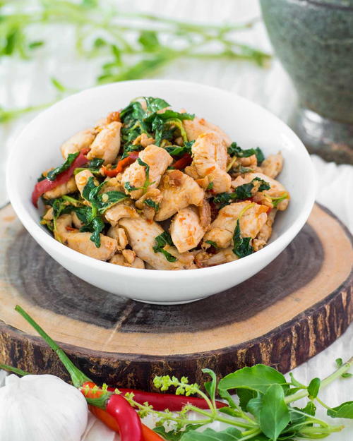 Thai Holy Basil Chicken Pad Kraprao Gai Thai Holy Basil Chicken | Pad Kraprao Gai