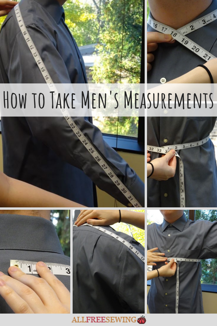 How To Take Men S Measurements Allfreesewing Com